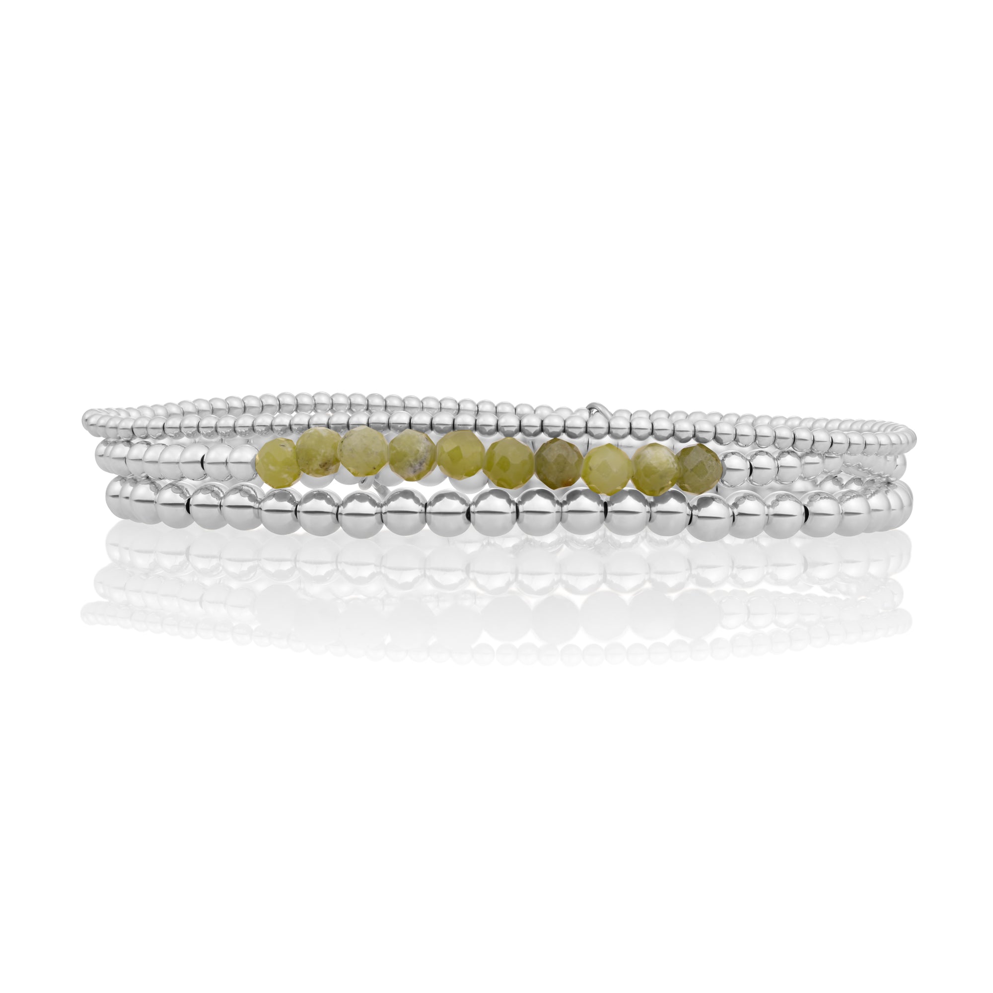 Southern Jade Universe Saturn Armbanden Stack | Zilver