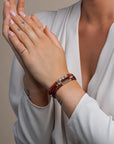 Edel steen Kralen Armband van Ruby Quartz