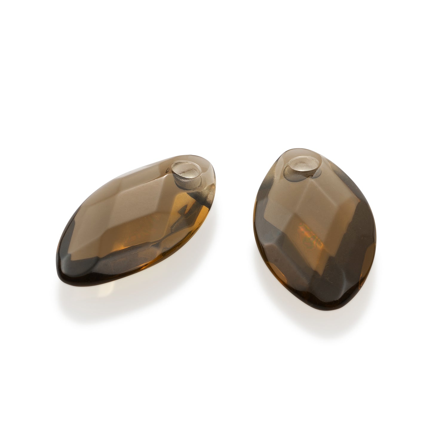 Smoky Quartz Leaf oorbel edelstenen