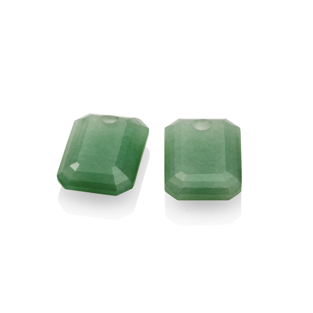 Green Aventurine Baguette oorbel edelstenen