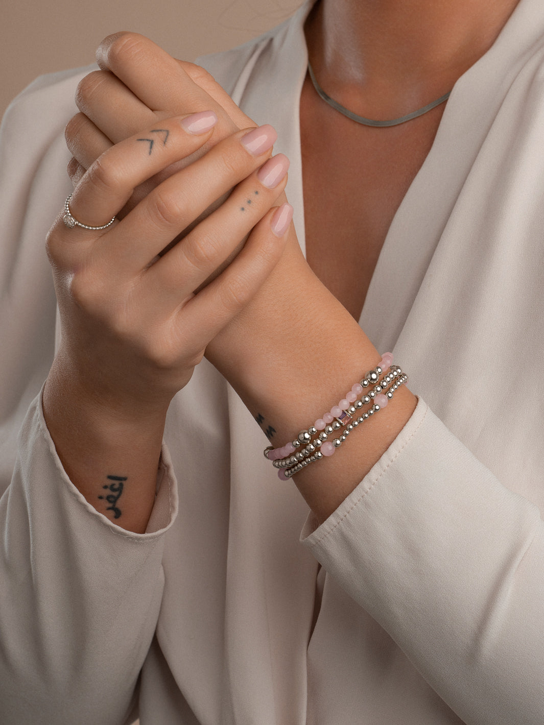 Mooie damesarmband met rose quartz edelsteen voor vrouwen van Sparkling