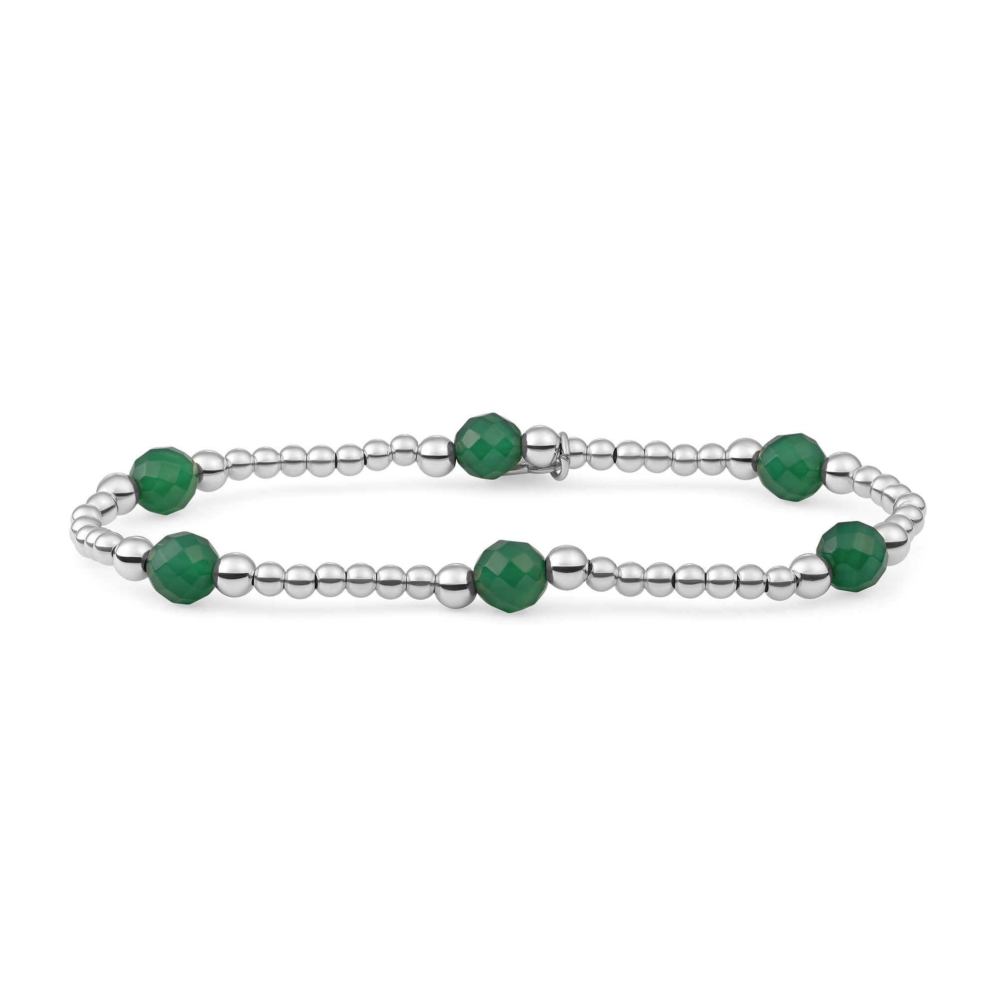 Bold Mix Reverse Armband met Green Onyx Edelsteen 