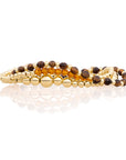 Tiger Eye Interstellar Wave Mix Armbanden Stack | Goudkleurig