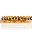 Tiger Eye Citrine Interstellar Armbanden Stack | Goudkleurig