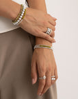 Southern Jade Universe Saturn Armbanden Stack | Zilver