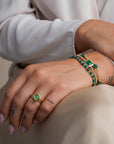 Armband Reverse Bold Mix Armband Green Onyx 