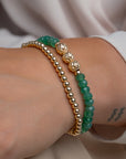 Edelsteen Groene Onyx Fuse Sparkling Armband 