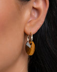 Tiger Eye Medium Oval Oorbel Edelstenen