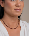 Link Ketting Ruby Quartz Mix l Goudkleurig