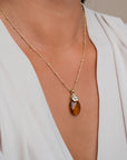 925 sterling zilveren ketting met edel steen