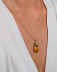 Tiger Eye Medium Oval ketting edelsteen