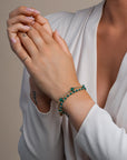 echt gouden armband met edelstenen voor dames 