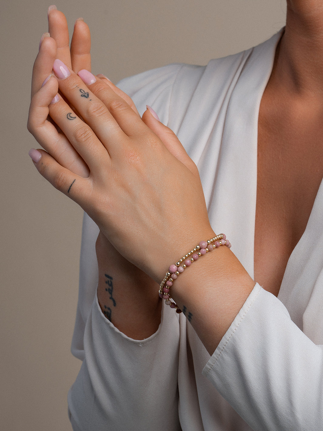 Sparkling edelsteen armband in zilver en goud 