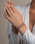 Edelsteen Fuse Armband met Pink Rhodonite Kralen 