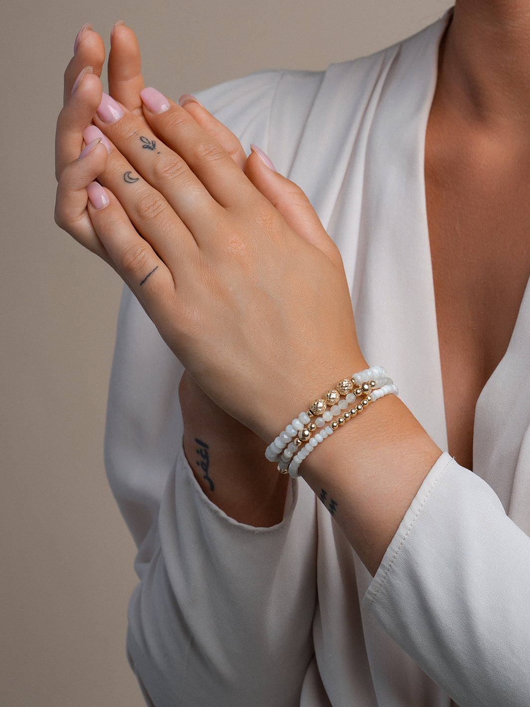 Armband met Moonstone Edelsteen Universe  #kleur_goud