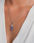 925 sterking zilveren ketting met edelsteenhanger van Sparkling