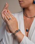 Twist Ring Sodalite l  9 karaat