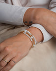 maansteen armband goud 