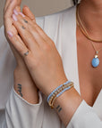 edelsteen armbanden voor vrouwen met goud of zilveren kralen 