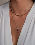 Link Ketting Ruby Quartz Mix l Goudkleurig