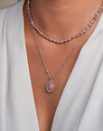 Sparkling Long Link Mix Ketting Edelsteen sieraden 