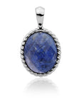ketting hanger met blauwe edelsteen voor dames 