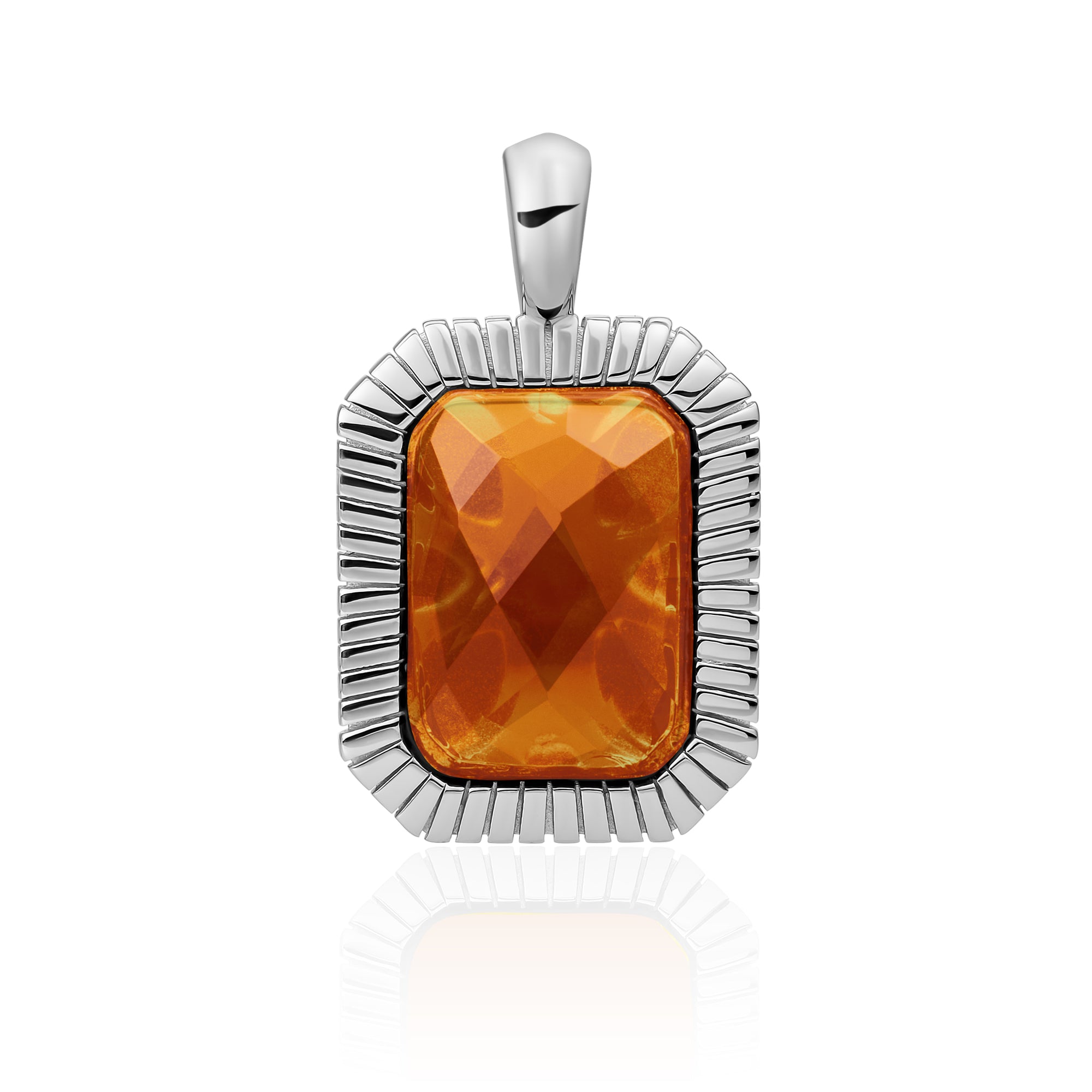 ketting edelsteen hanger in 925 sterling zilver #kleur_zilver