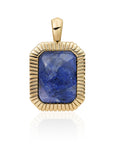 hanger voor aan ketting met blauwe edelsteen 