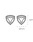 Edelsteen Oorbel Moonstone Trillion Cut 