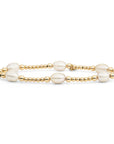 Parel armbandje met gouden accenten 