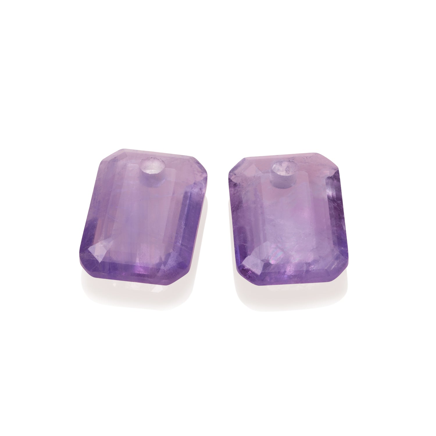 Echte Amethyst Baguette oorbel edelstenen van Sparkling - Mix &amp; match met jouw favoriete oorbellen voor een gepersonaliseerde stijl!