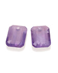 Echte Amethyst Baguette oorbel edelstenen van Sparkling - Mix & match met jouw favoriete oorbellen voor een gepersonaliseerde stijl!