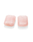 Rose Quartz Baguette oorbel edelstenen