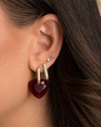 Ruby Quartz Trillion Cut oorbel edelstenen