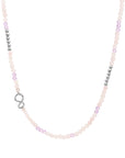 Link Ketting Rose Quartz & Violet Quartz zilver