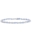 Mix armband met zilveren en blue lace agate edelsteen kralen Sparkling Jewels sieraad 