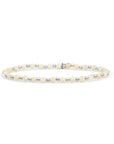 Edelstenen kralen armband met zilveren en beige agaat kralen sparkling jewels 