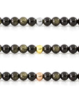 Gold Obsidian Orbit Armband met sluiting - 6MM