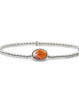 edelsteen armband die niet verkleurd van echt zilver 