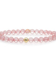 Gouden kralen armband met echte edelstenen Cherry Quartz 