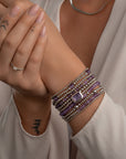 Reverse Bold Mix armband voor dames met Amethyst edelsteen 