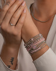 sparkling zilveren armband met CZ steentjes in verschillende kleuren 