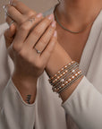 Parel armbandjes voor dames met echt zilveren accenten die niet verkleuren 