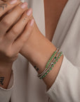 Echt zilveren kralenarmband met zirkonia steentjes van Sparkling 