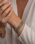 Goudkleurige armbanden set voor dames van Sparkling Jewels 