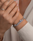 Echt zilveren armband met edelstenen 