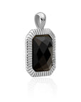 Baguette ketting pendant met echte onyx edelsteen Sparkling Jewels 