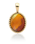 Twist Pendant voor Ketting van Citrine Quartz 