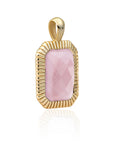 Product afbeelding met ketting hanger rose quartz edelsteen 
