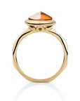 Citrine quartz edelsteen ring van echt 9 karaat goud 